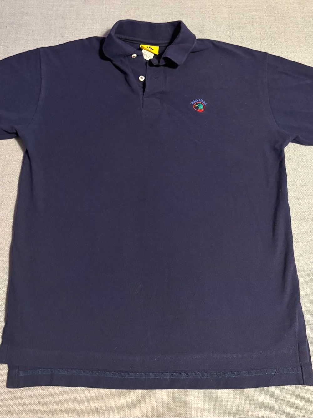 Duck Head Navy Polo with Small Embroidered Crest